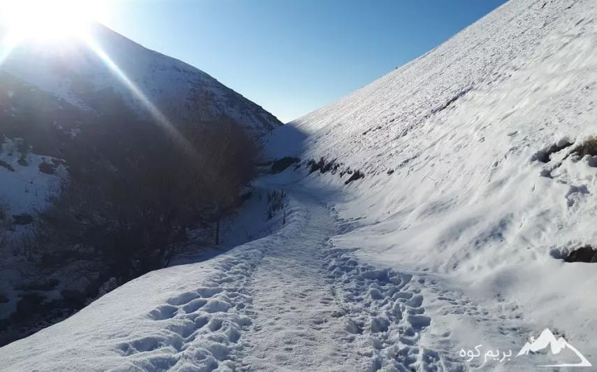 مسیر صعودی به قله واریش