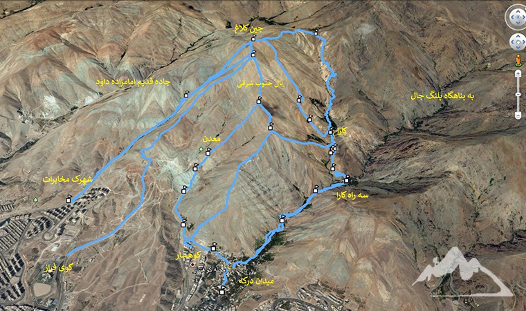 نقشه قله چین کلاغ