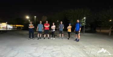 تمرین هوازی در دریاچه چیتگر